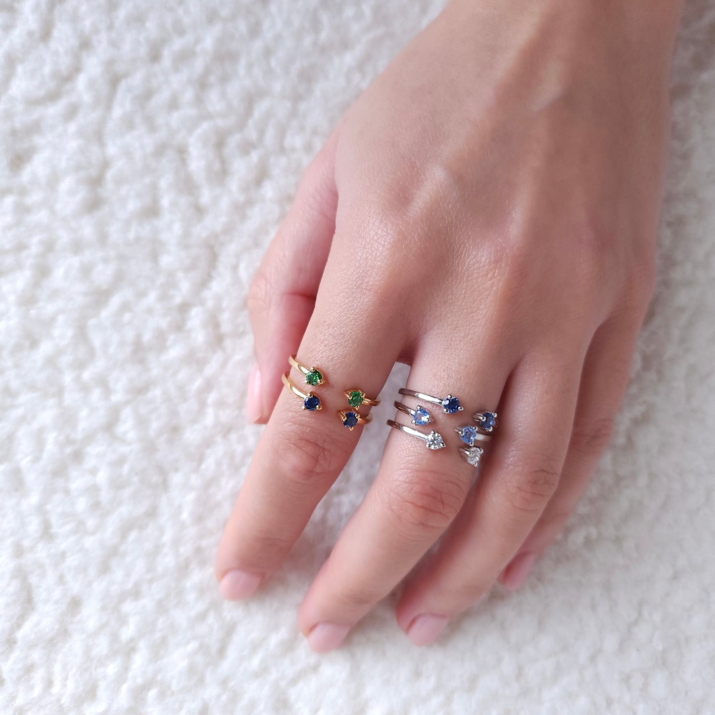 Linea Punto Grande Ring – Light Pink Sapphire