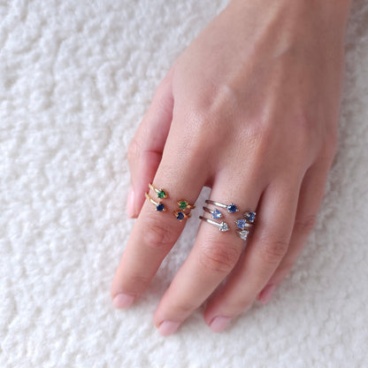Linea Punto Grande Ring – Blue Sapphire