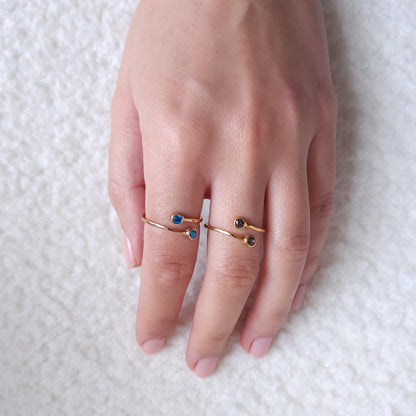 Forma Bypass Ring – White Diamond