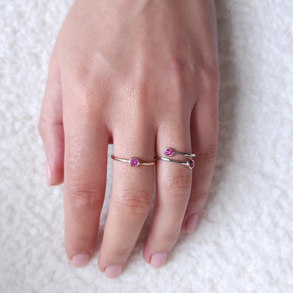Forma Bypass Ring – White Diamond