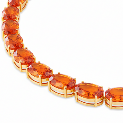 Velara Gala Necklace – Orange Padparadscha Sapphire