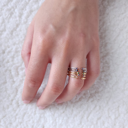 Linea Punto Mini Ring – Light Pink Sapphire