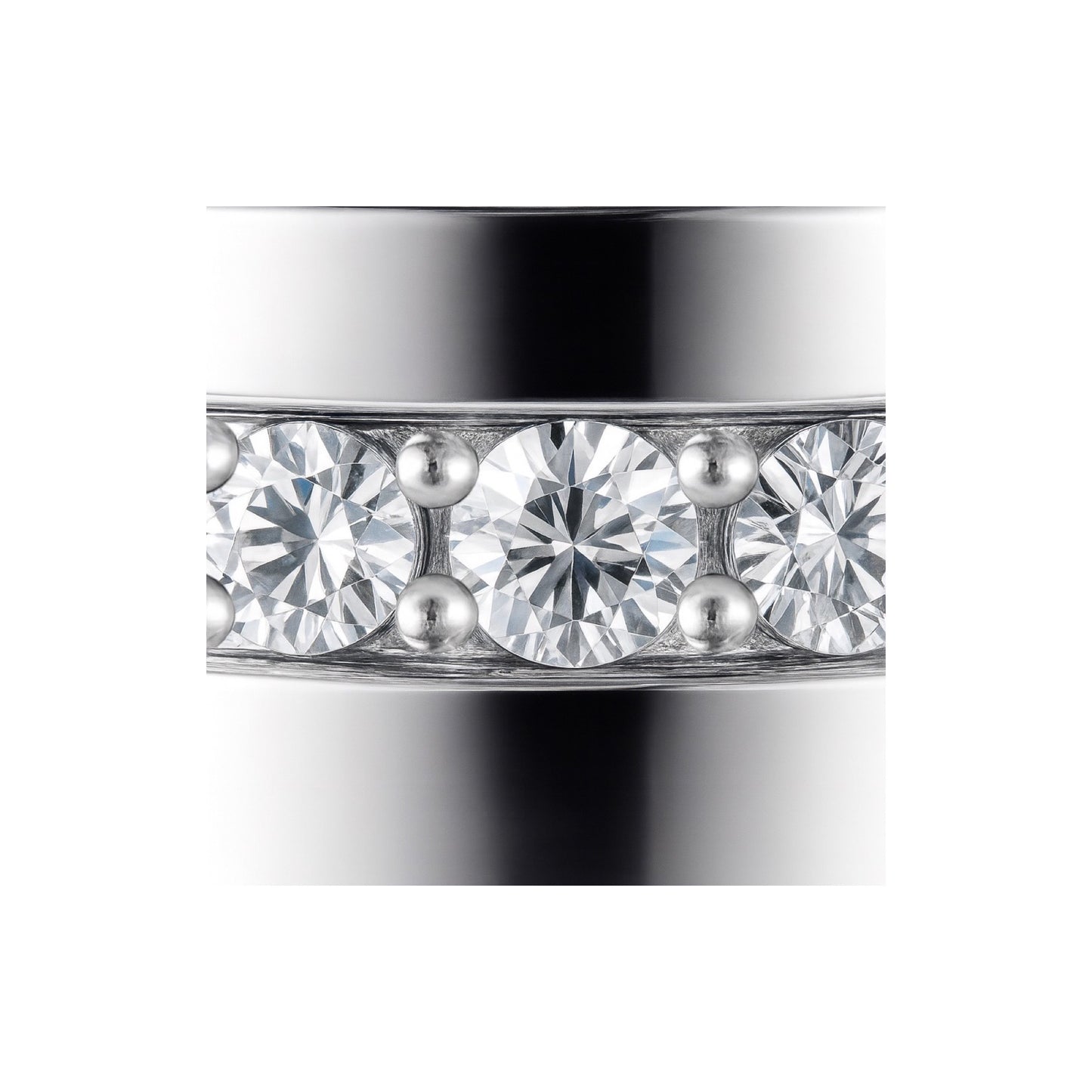 Linea Stripe Band Ring – White Diamond