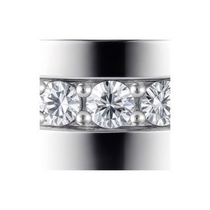 Linea Stripe Band Ring – White Diamond