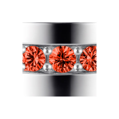 Linea Stripe Band Ring – Orange Padparadscha Sapphire