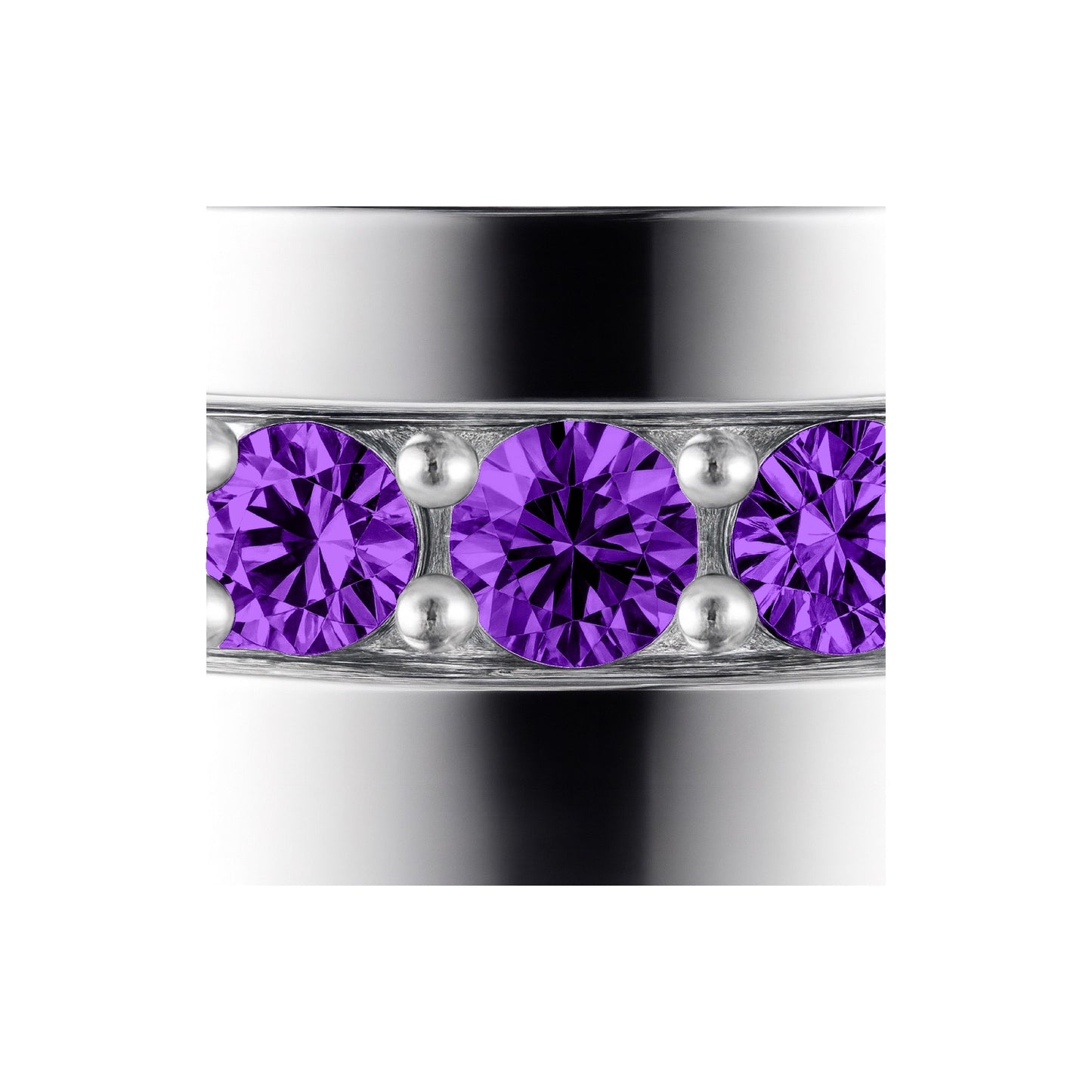 Linea Stripe Band Ring – Purple Sapphire
