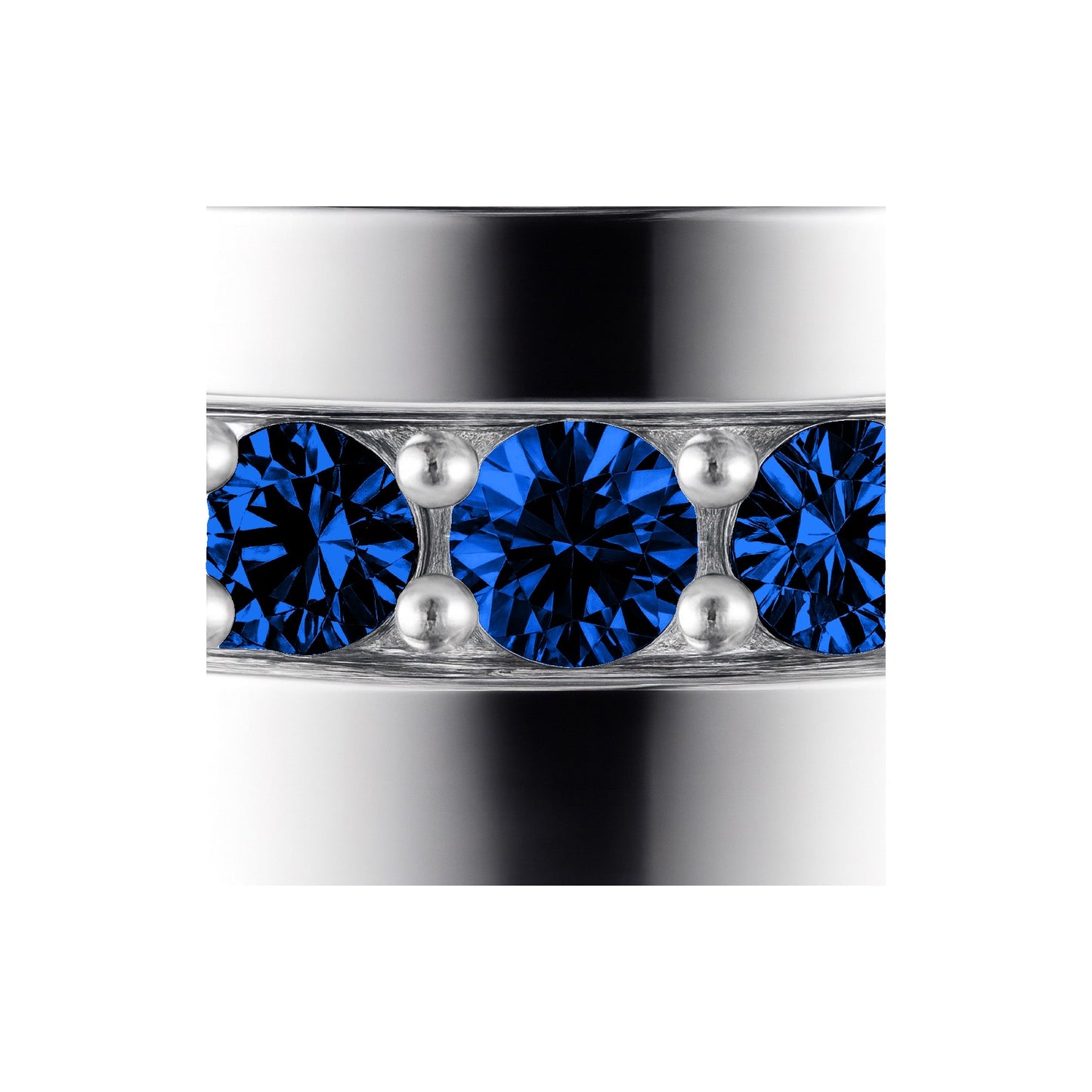 Linea Stripe Band Ring – Blue Sapphire
