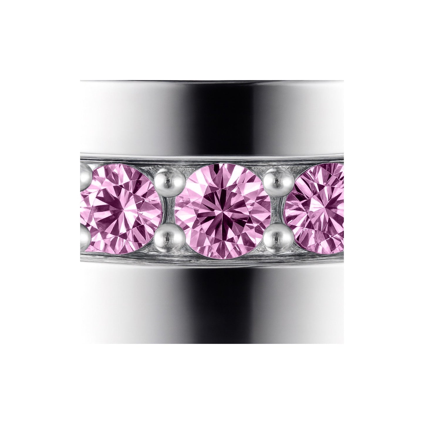Linea Stripe Band Ring – Light Pink Sapphire