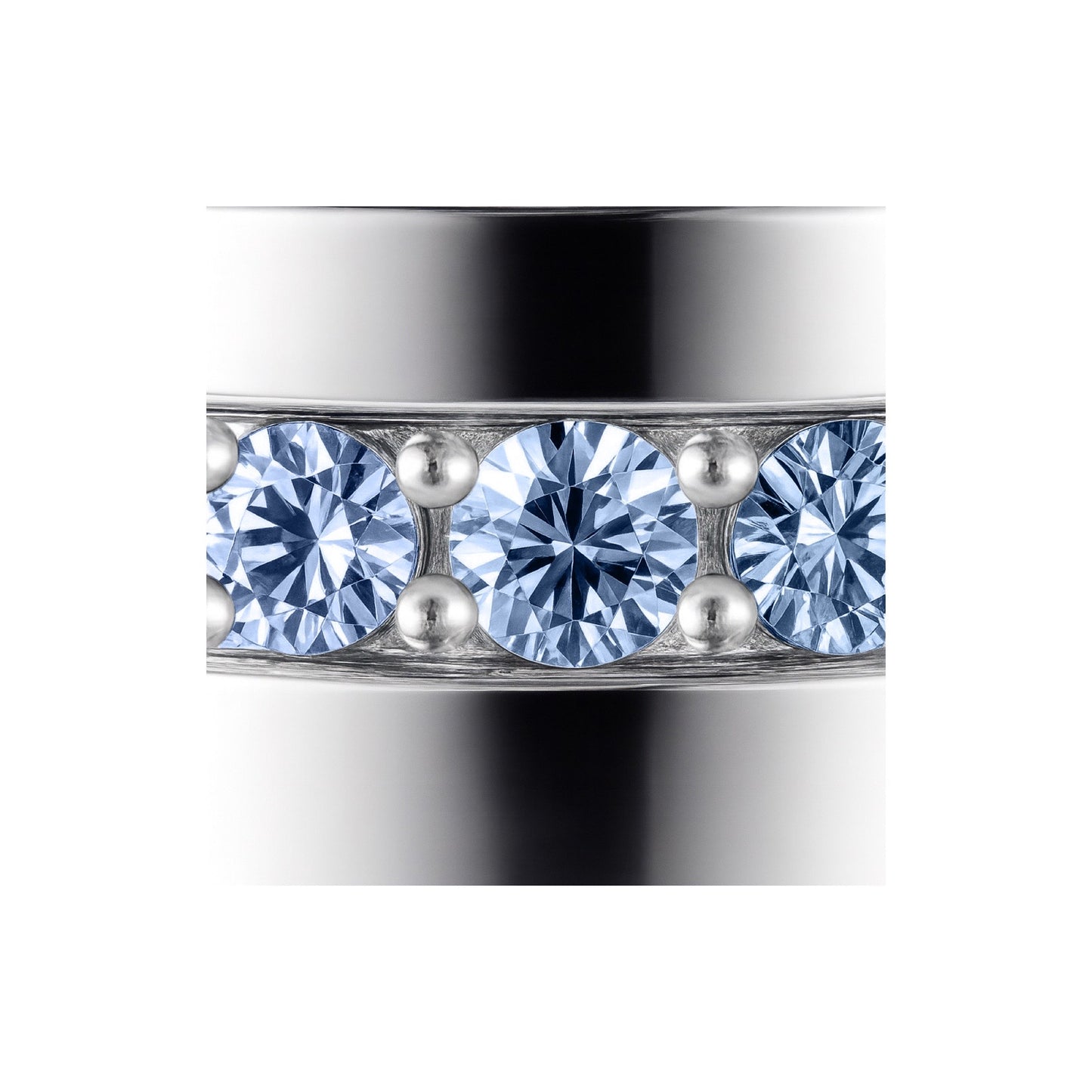 Linea Stripe Band Ring – Light Blue Aquamarine