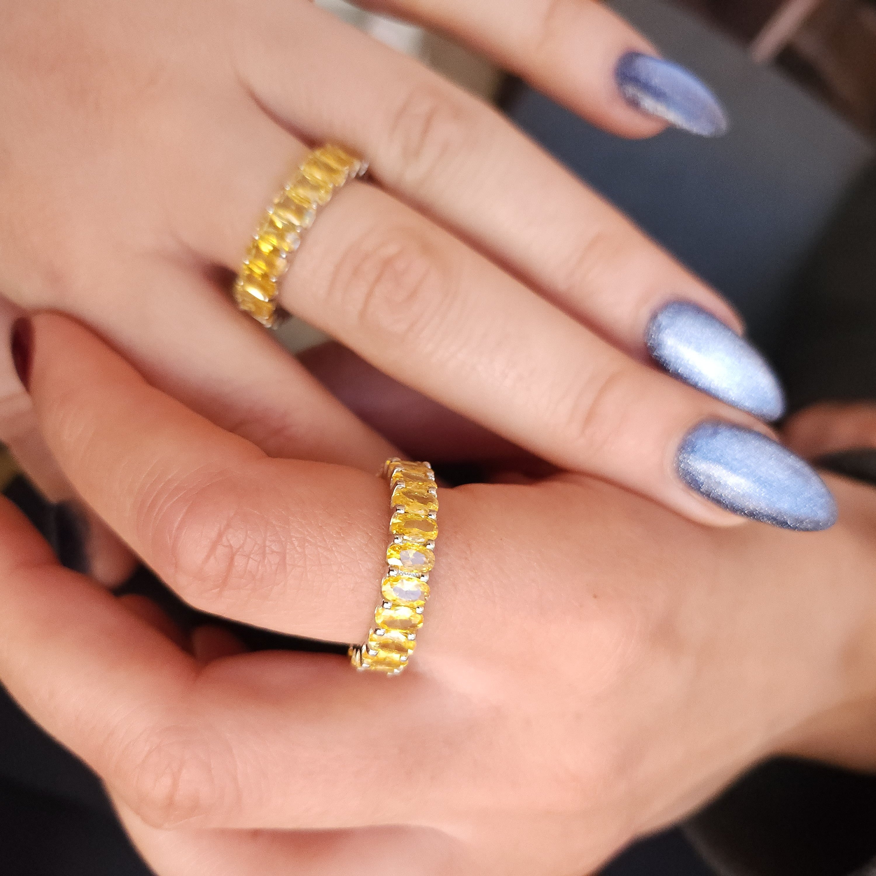 Velara Eternity Ring – Yellow Sapphire