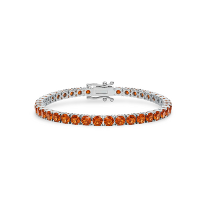 Juno Maxi Tennis Bracelet – Orange Padparadscha Sapphire