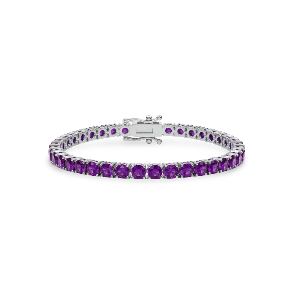 Juno Maxi Tennis Bracelet – Purple Amethyst