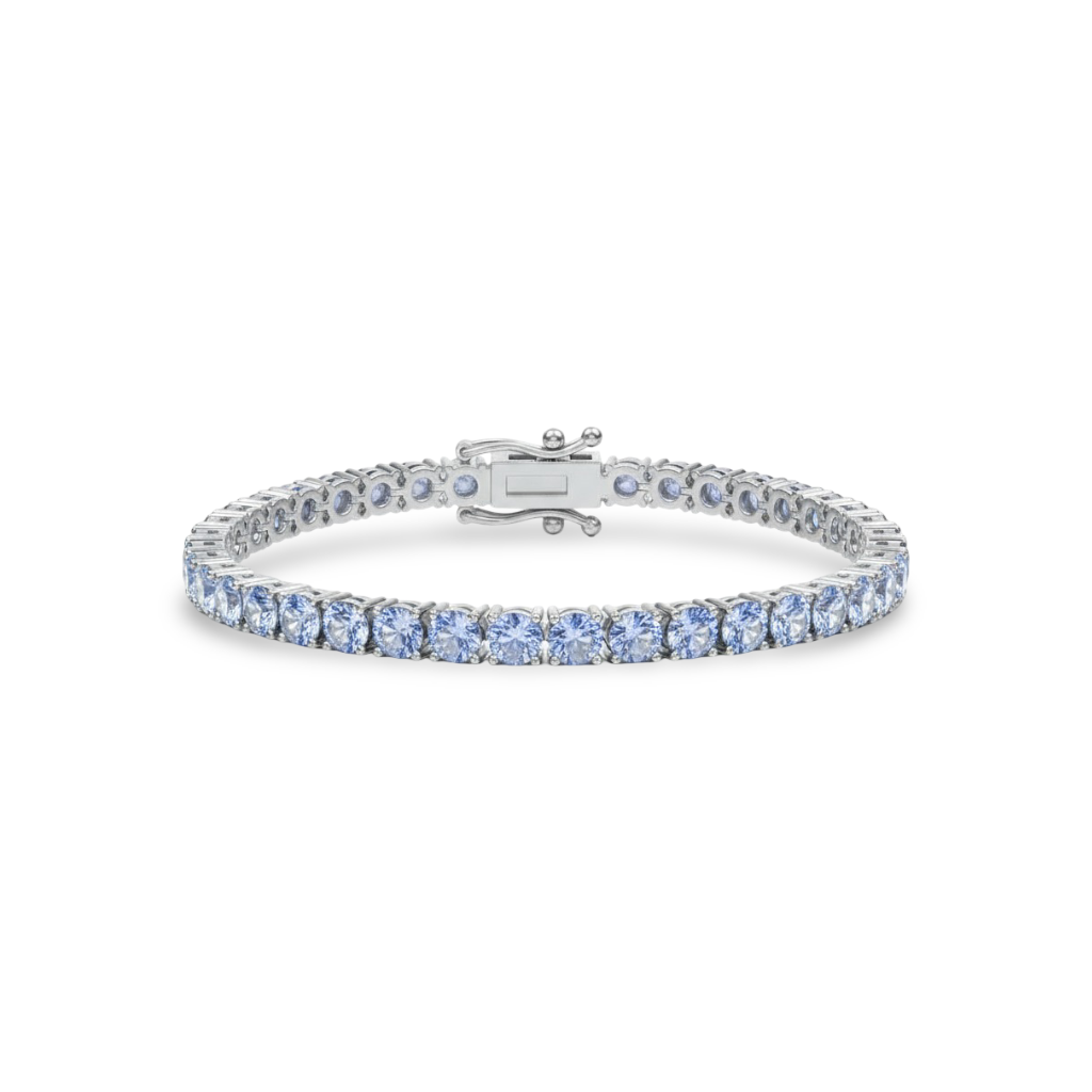Juno Maxi Tennis Bracelet – Light Blue Aquamarine