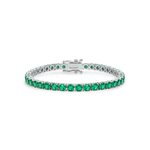 Juno Maxi Tennis Bracelet – Colombian Green Emerald