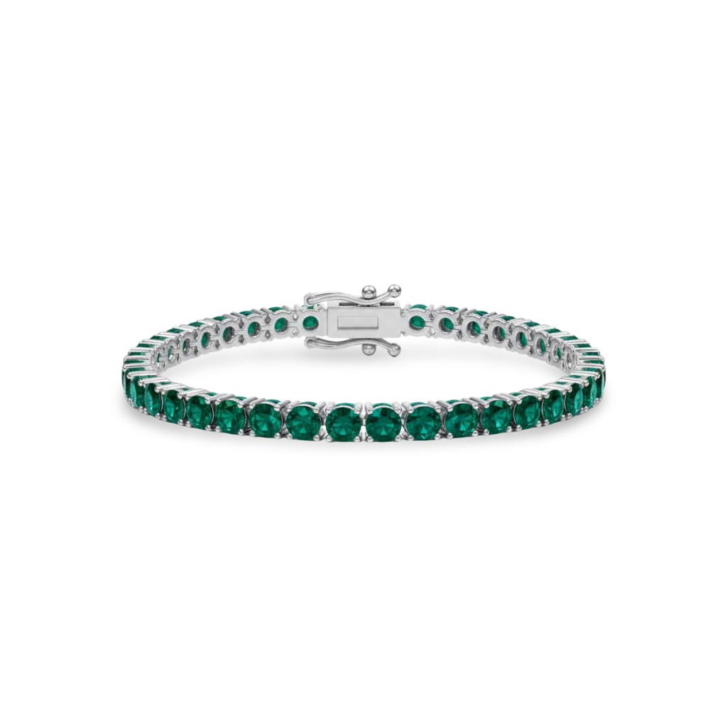 Juno Maxi Tennis Bracelet – Zambian Green Emerald