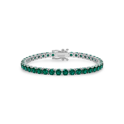 Juno Maxi Tennis Bracelet – Zambian Green Emerald