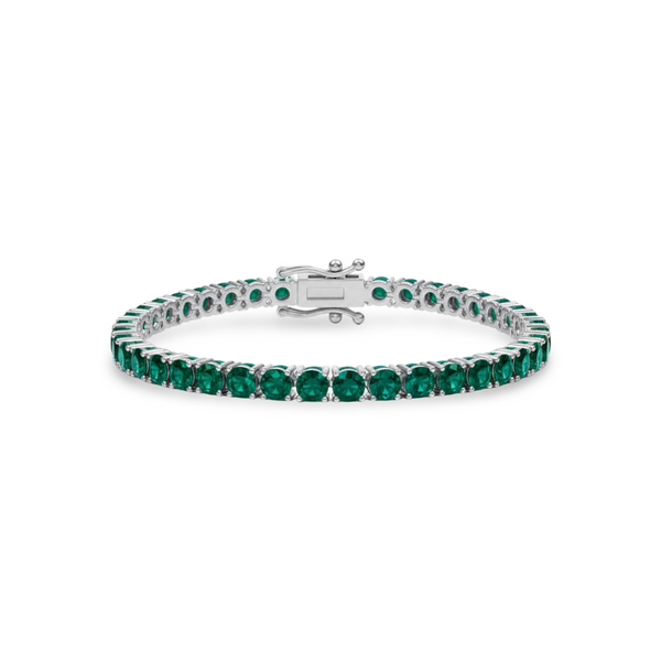 Juno Maxi Tennis Bracelet – Zambian Green Emerald