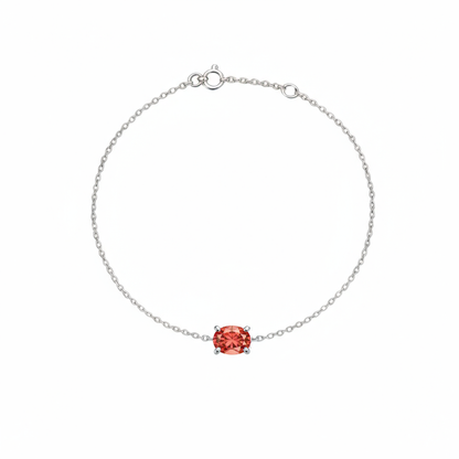 Velara Solitaire Bracelet – Orange Padparadscha Sapphire