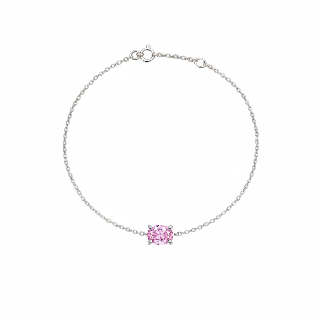 Velara Solitaire Bracelet – Light Pink Sapphire