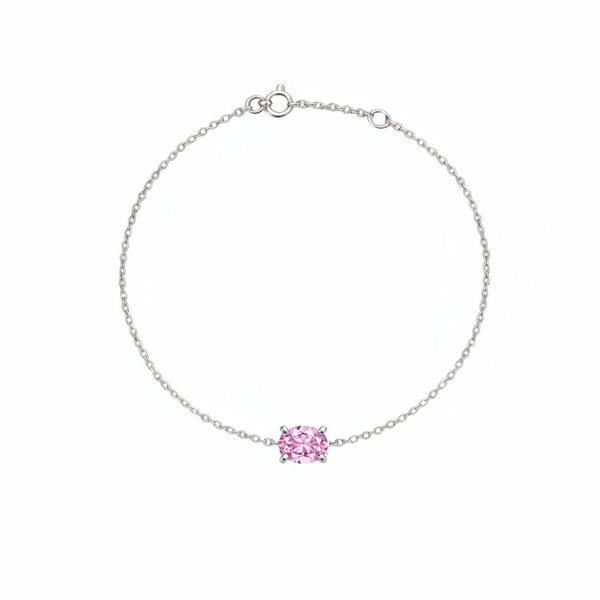 Velara Solitaire Bracelet – Light Pink Sapphire