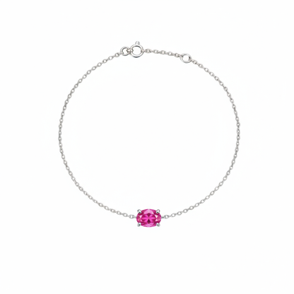 Velara Solitaire Bracelet – Vivid Pink Sapphire