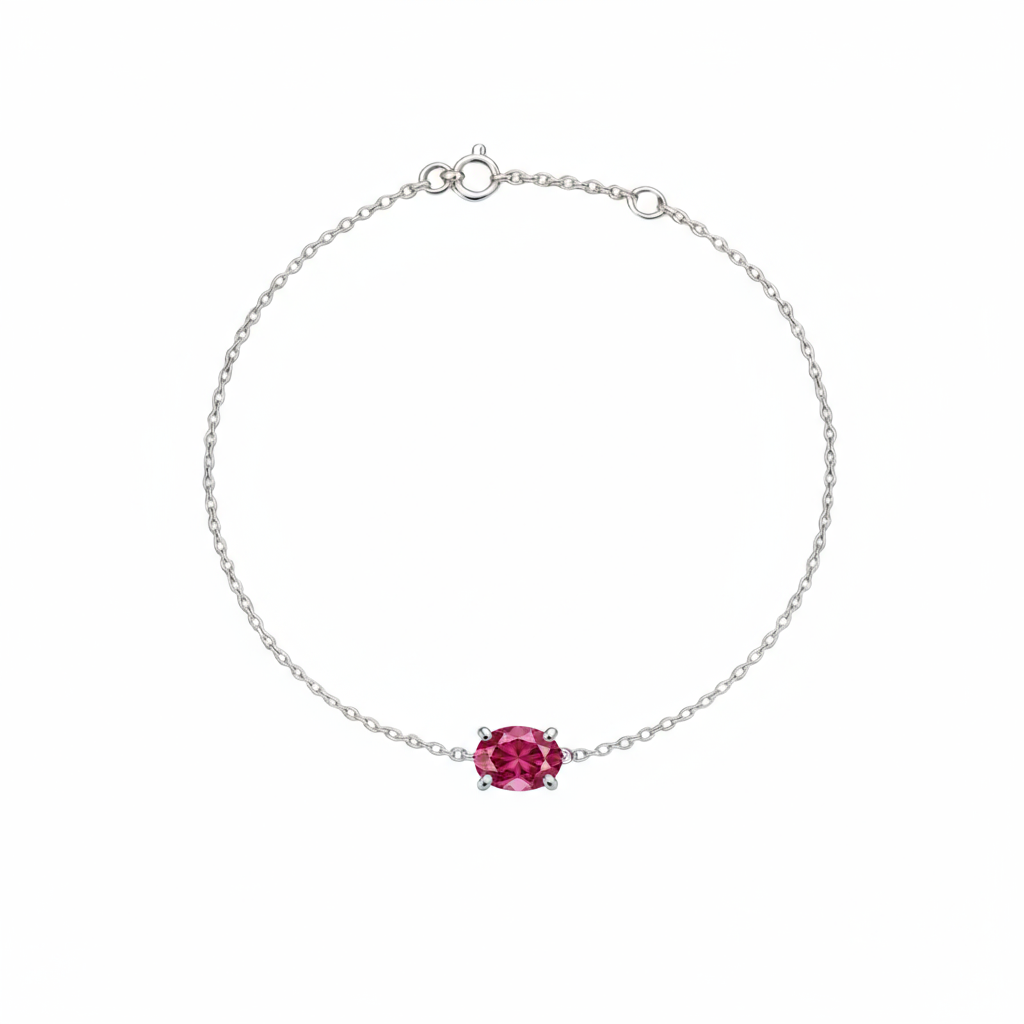 Velara Solitaire Bracelet – Red Ruby