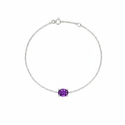 Velara Solitaire Bracelet – Purple Sapphire