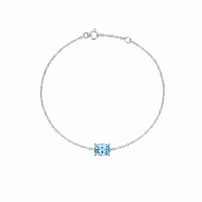 Velara Solitaire Bracelet – Teal Blue Spinel