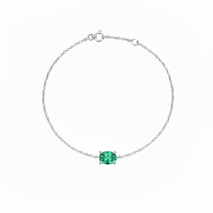 Velara Solitaire Bracelet – Colombian Green Emerald