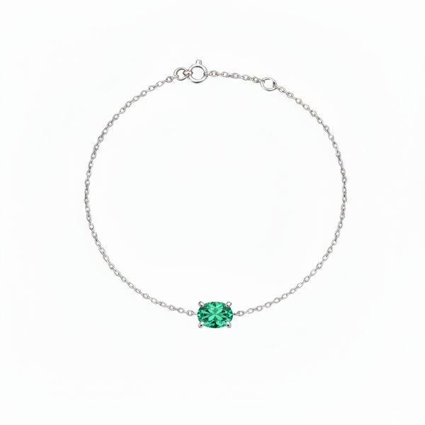 Velara Solitaire Bracelet – Colombian Green Emerald
