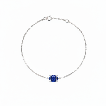 Velara Solitaire Bracelet – Blue Sapphire