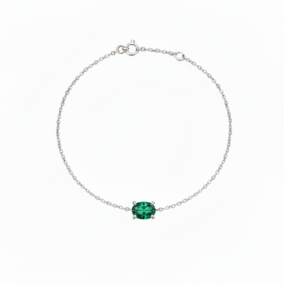 Velara Solitaire Bracelet – Zambian Green Emerald