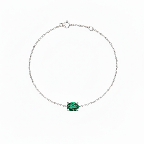 Velara Solitaire Bracelet – Zambian Green Emerald