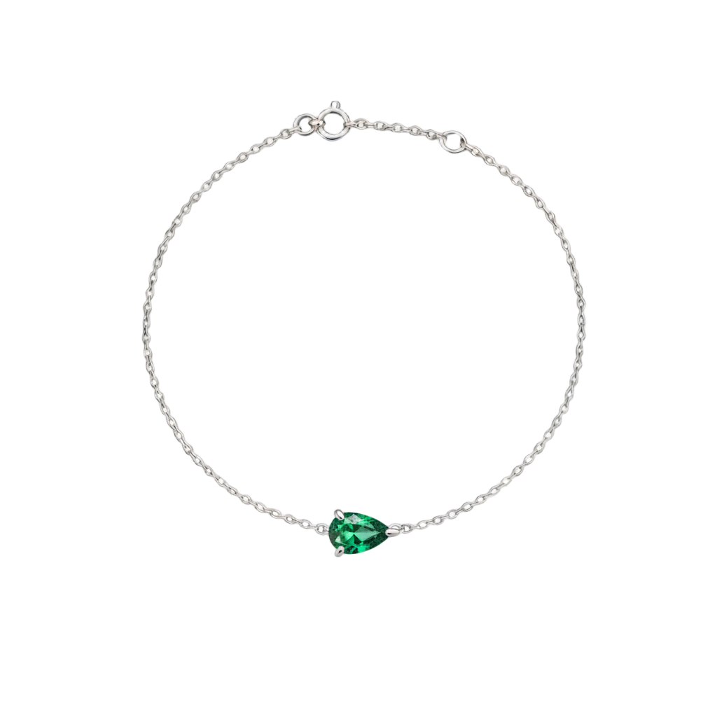 Nova Solitaire Bracelet – Zambian Green Emerald
