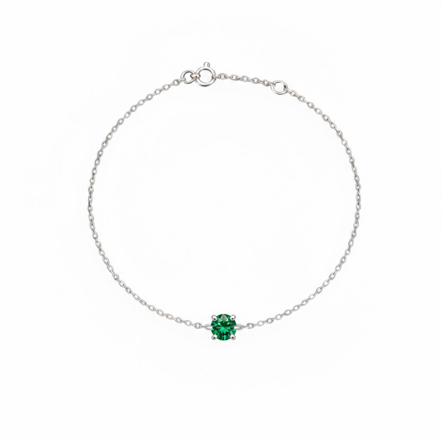 Juno Solitaire Bracelet – Colombian Green Emerald