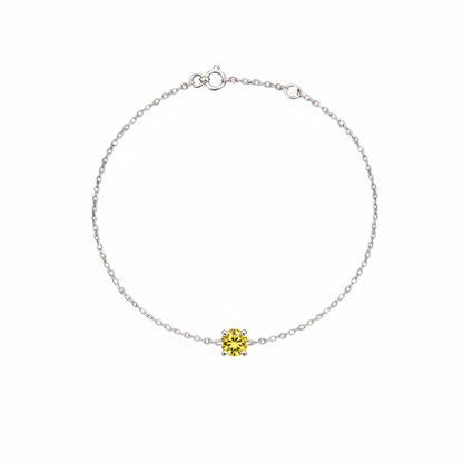 Juno Solitaire Bracelet – Yellow Sapphire