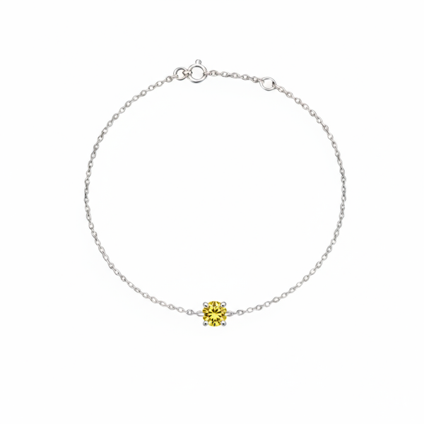 Juno Solitaire Bracelet – Yellow Sapphire