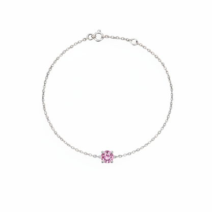 Juno Solitaire Bracelet – Light Pink Sapphire