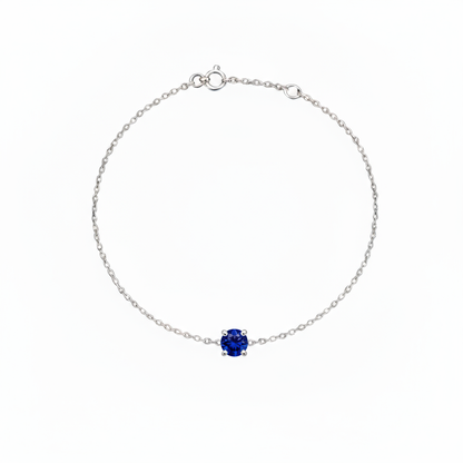 Juno Solitaire Bracelet – Blue Sapphire
