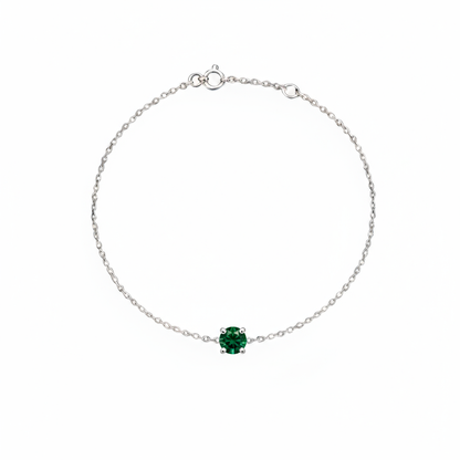 Juno Solitaire Bracelet – Zambian Green Emerald