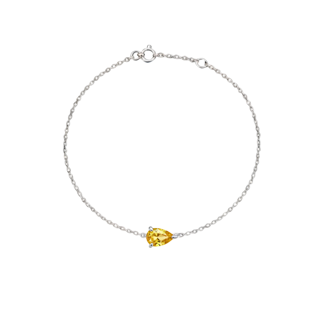 Nova Solitaire Bracelet – Yellow Sapphire