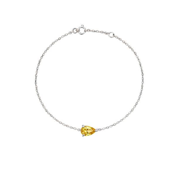 Nova Solitaire Bracelet – Yellow Sapphire