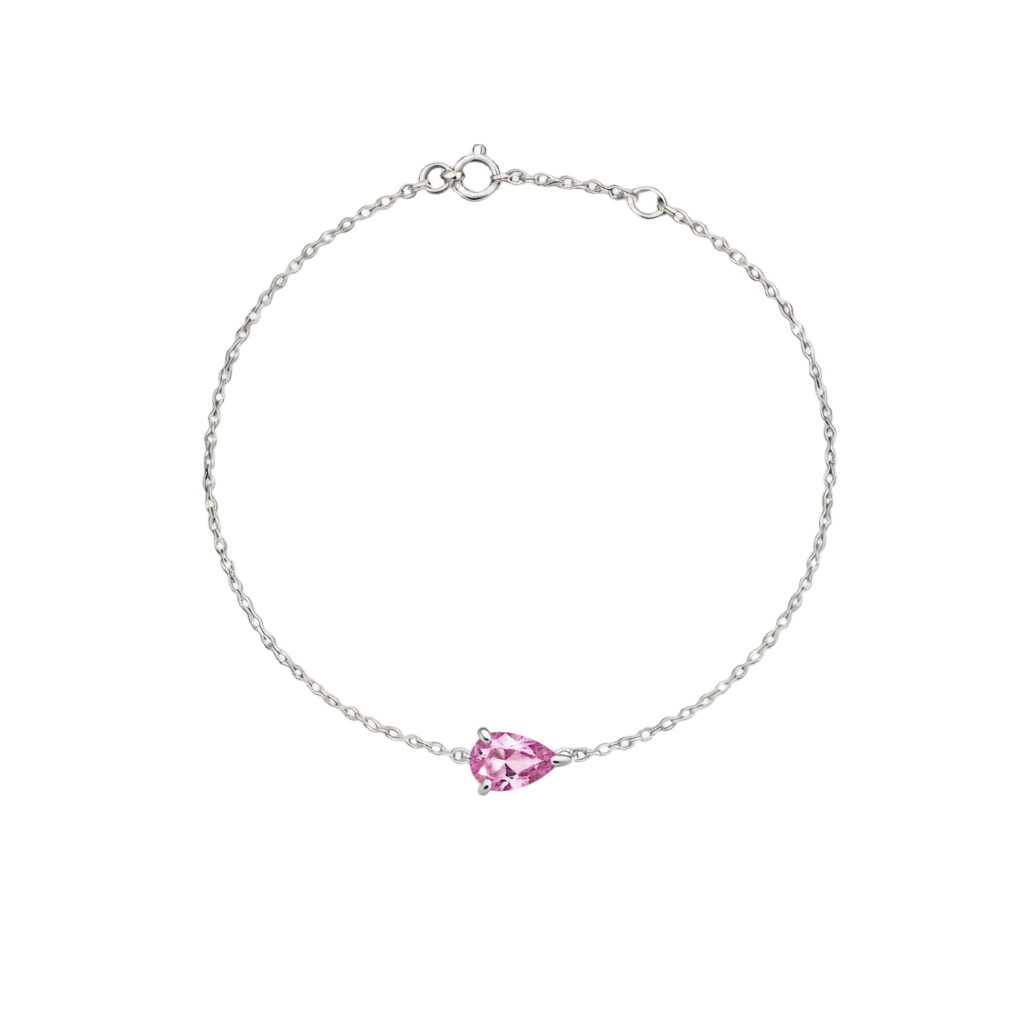 Nova Solitaire Bracelet – Light Pink Sapphire