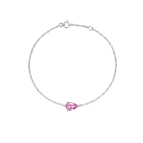 Nova Solitaire Bracelet – Light Pink Sapphire