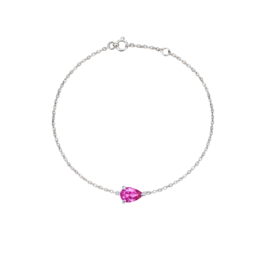 Nova Solitaire Bracelet – Vivid Pink Sapphire