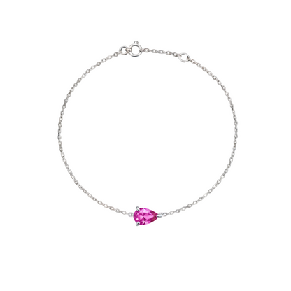 Nova Solitaire Bracelet – Vivid Pink Sapphire