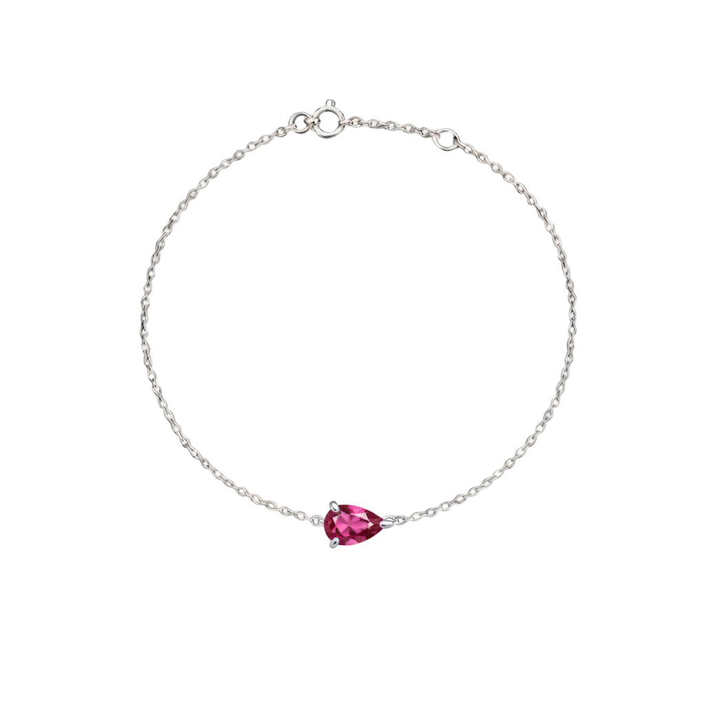 Nova Solitaire Bracelet – Red Ruby