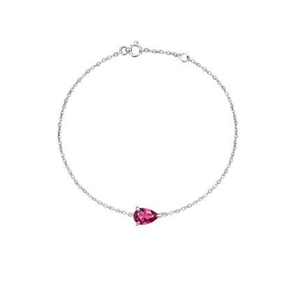 Nova Solitaire Bracelet – Red Ruby