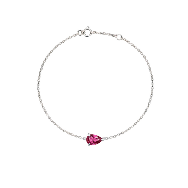 Nova Solitaire Bracelet – Red Ruby