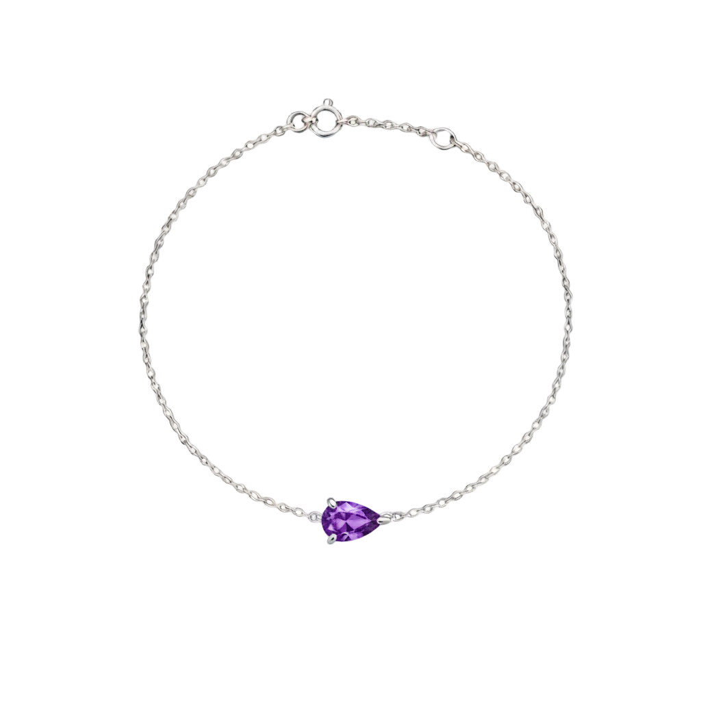 Nova Solitaire Bracelet – Purple Amethyst
